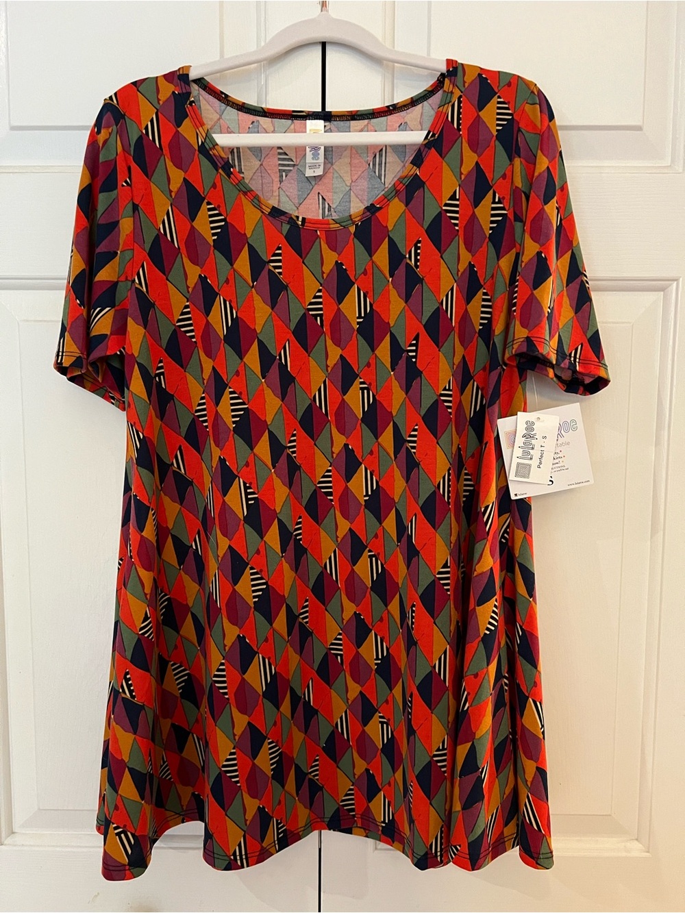 LuLaRoe Perfect T Tunic in Red, Orange, Green, Purple, Black Size S NWT